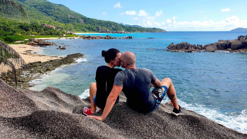 Blick auf Anse Marron, La Digue