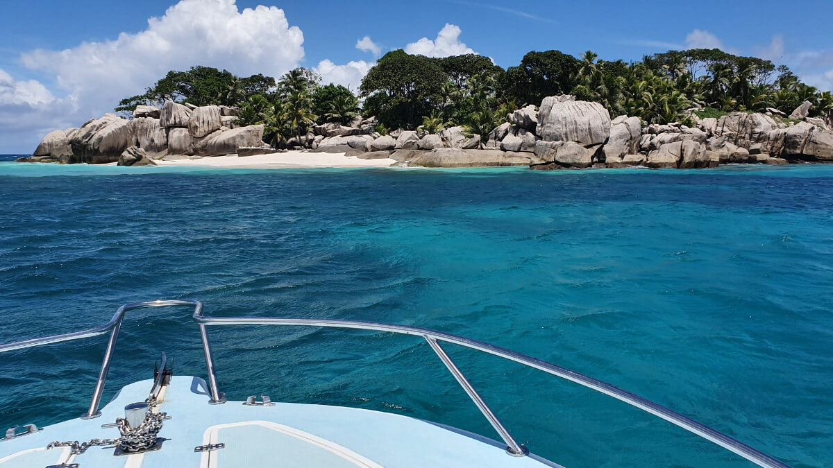 Anfahrt auf Cocos Island Seychellen